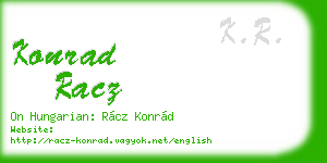 konrad racz business card