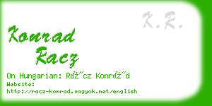 konrad racz business card